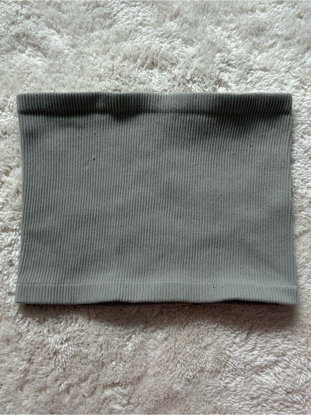 Free People Ribbed Crop Tube Top - Sage Green